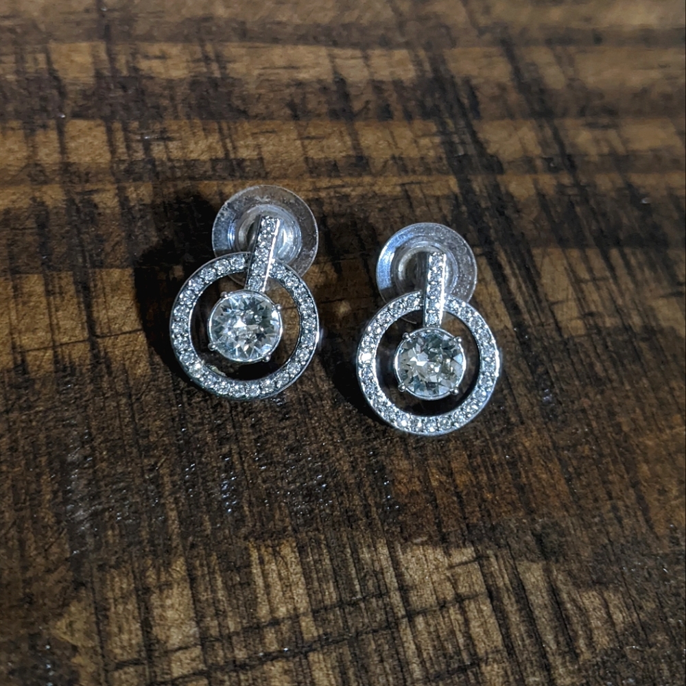 SOLD - Swarovski Circle Mini Earrings